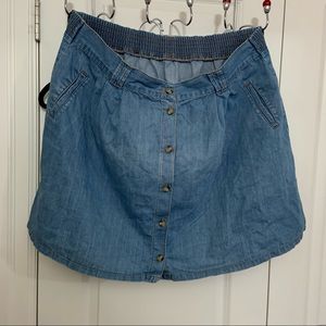 16👖👗Denim Button Up Skirt ASOS